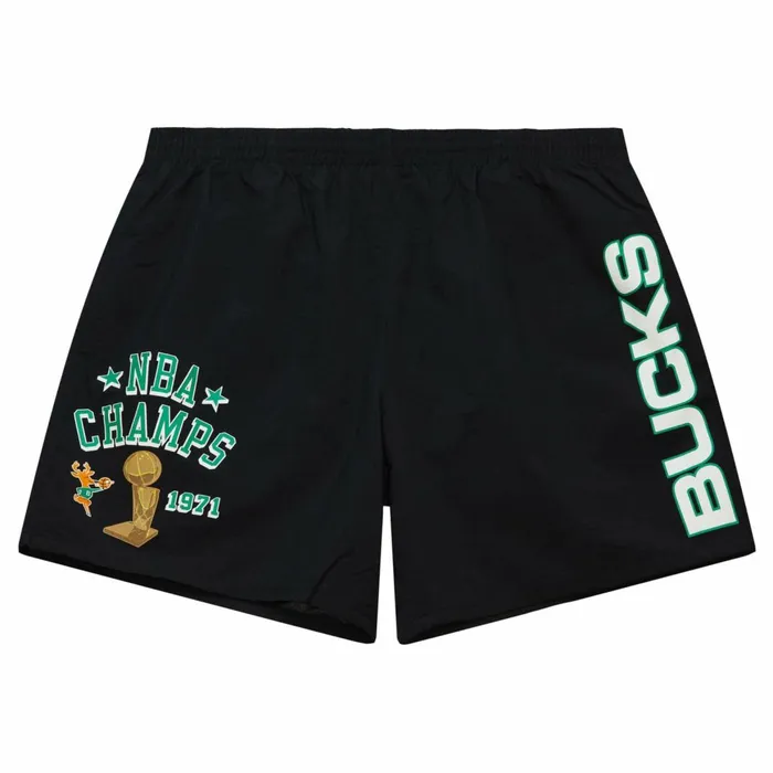 Men039s Shorts Mitchell and Ness Team Heritage Woven Short Milwaukee Bucks