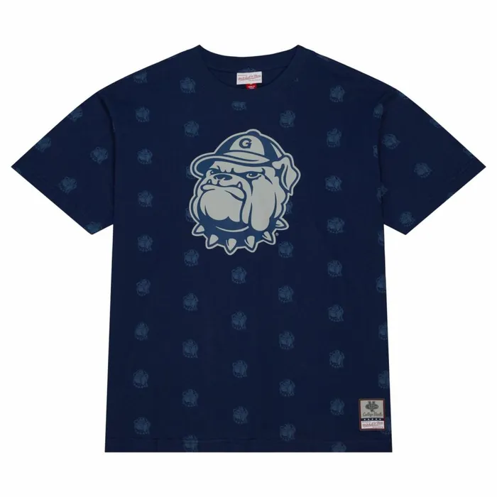 Men039s TShirts and Tops Mitchell and Ness AOP SS Top Georgetown University