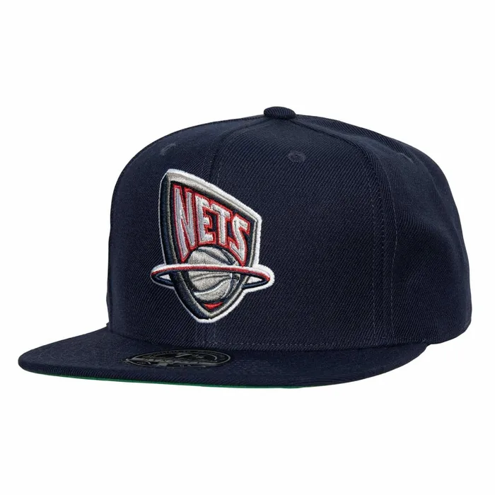 Men039sWomen039s Fitted 163 Styles Mitchell and Ness Team Ground 20 Fitted Hat HWC New Jersey Nets