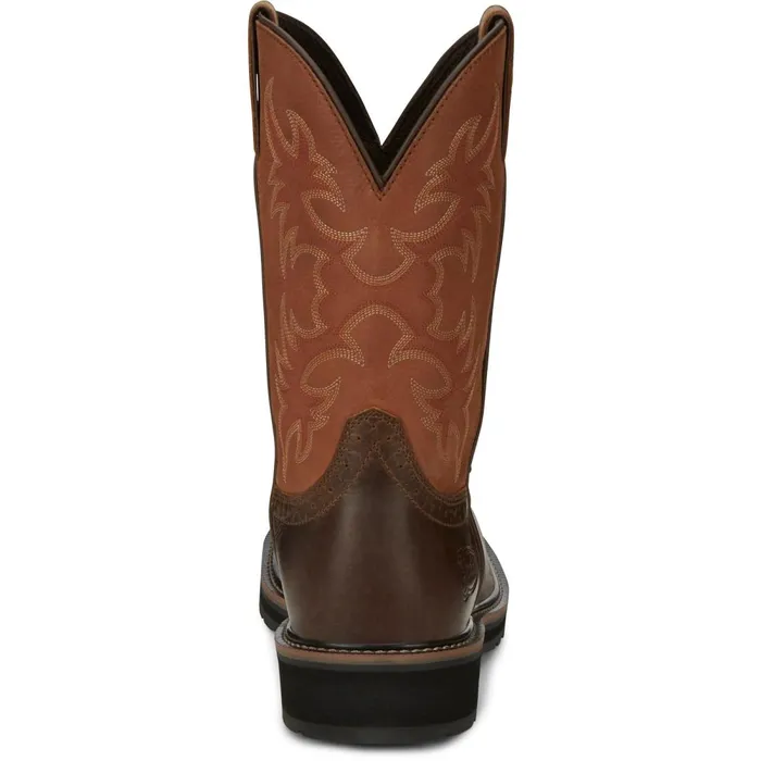 MEN Actuator 11034 Static Dissipative Comp Toe Brown Justin Boots Work