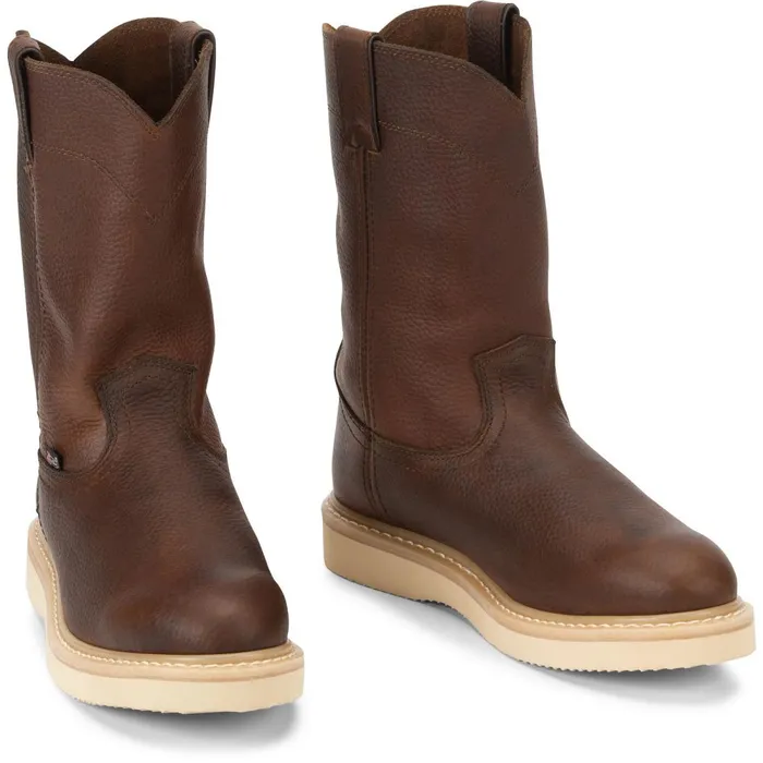 MEN Axe 10034 Wedge Light Brown Justin Boots Work