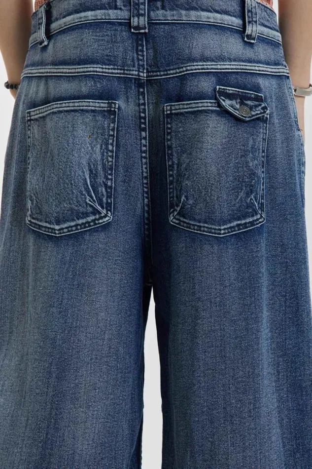Men Axle Acid Wash Denim Jorts Jaded London Shorts and Jorts