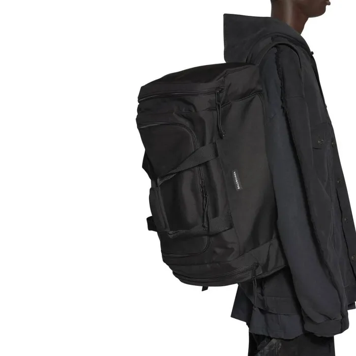Men Backpacks Balenciaga Explorer Travel Backpack In Black