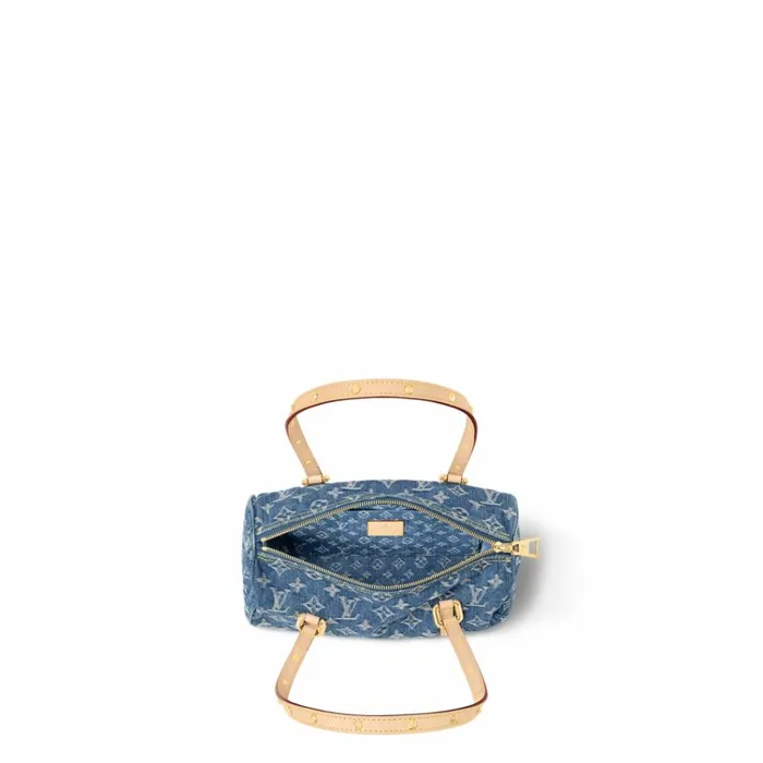 Men Bags Louis Vuitton Louis Vuitton M46830 Papillon Denim Blue 8211 Louis Vuitton Handbag Store