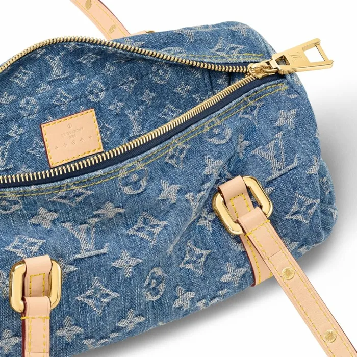 Men Bags Louis Vuitton Louis Vuitton M46830 Papillon Denim Blue 8211 Louis Vuitton Handbag Store