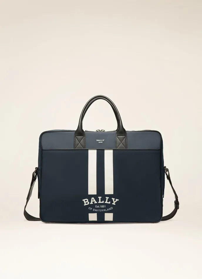 Men Bally Business Bags Faldy 8211 EcoNylon Business Bag In Navy
