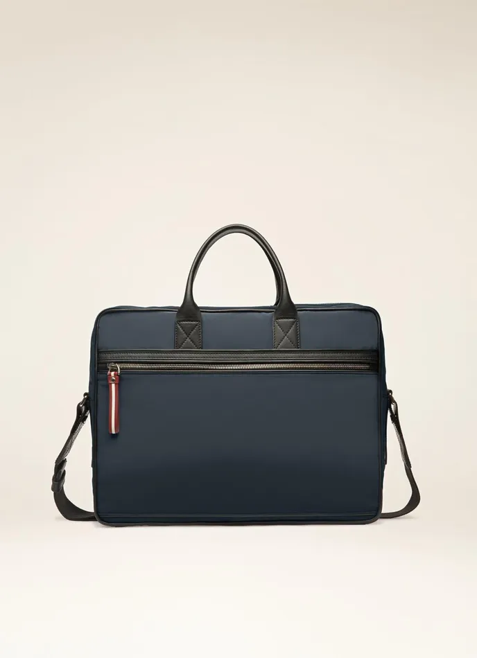 Men Bally Business Bags Faldy 8211 EcoNylon Business Bag In Navy