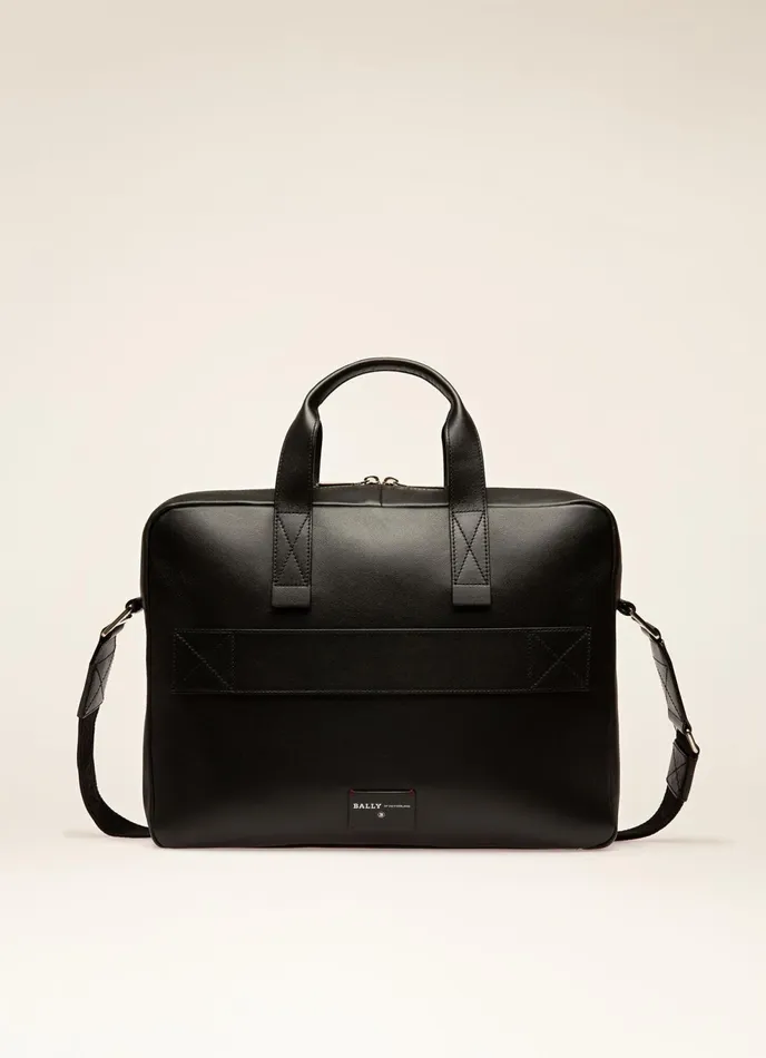 Men Bally Business Bags Hektor 8211 Leather Business Bag In Black