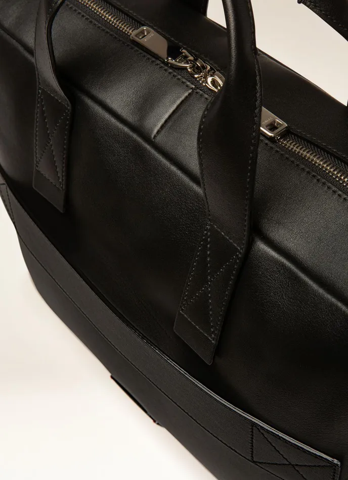 Men Bally Business Bags Hektor 8211 Leather Business Bag In Black