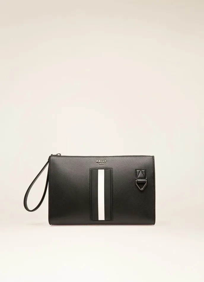 Men Bally Clutches and Portfolios Makid 8211 Recycled Leather Clutch Bag In Black