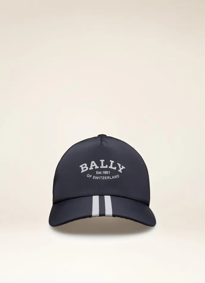 Men Bally Gloves And Hats Logo Baseball Cap 8211 Nylon Hat In Navy