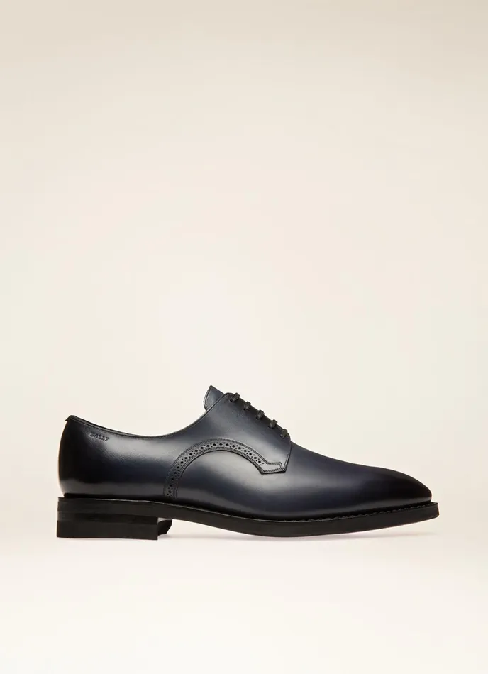 Men Bally LaceUps And Monks Scrivani 8211 Leather Derby Shoes In Navy