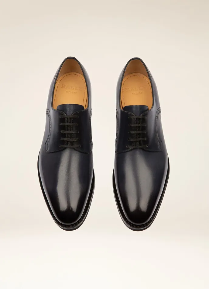 Men Bally LaceUps And Monks Scrivani 8211 Leather Derby Shoes In Navy