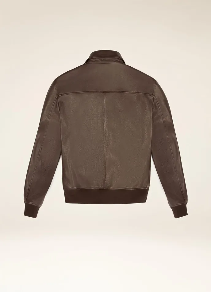 Men Bally Leather Blouson 8211 Leather Outerwear In Brown