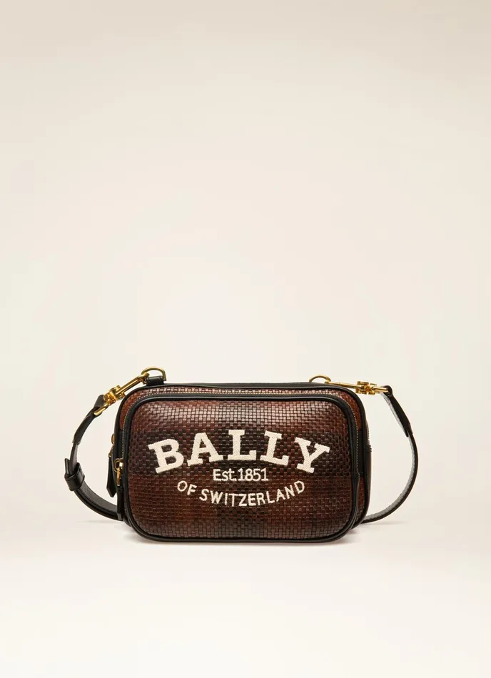 Men Bally Messenger Bags Chadd 8211 Leather CrossBody Bag In Brown and Black
