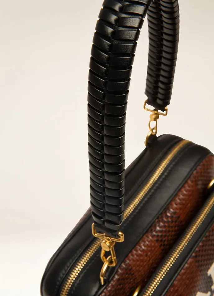 Men Bally Messenger Bags Chadd 8211 Leather CrossBody Bag In Brown and Black