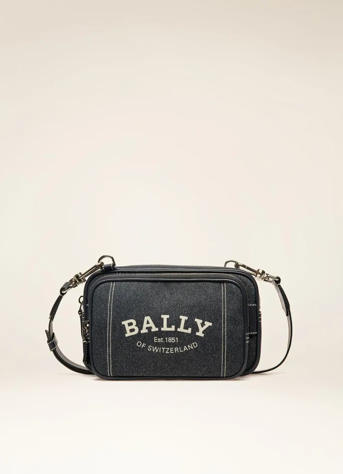 Men Bally Messenger Bags Chadd 8211 Nylon Mix CrossBody Bag In Navy
