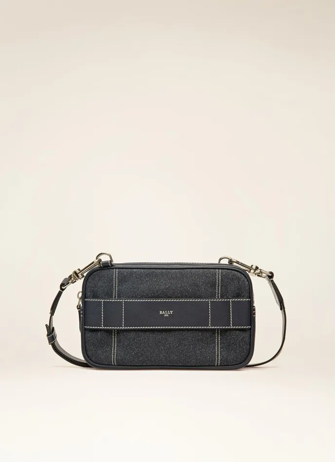 Men Bally Messenger Bags Chadd 8211 Nylon Mix CrossBody Bag In Navy