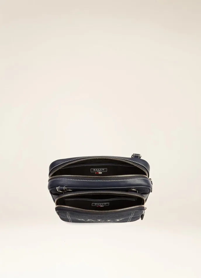 Men Bally Messenger Bags Chadd 8211 Nylon Mix CrossBody Bag In Navy