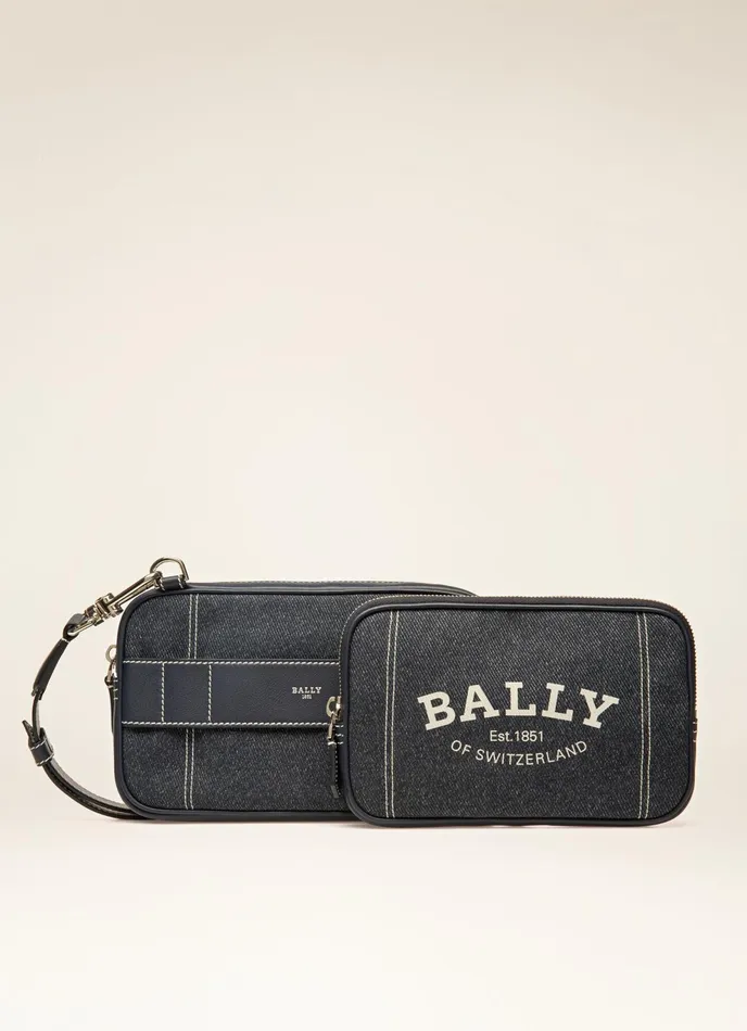 Men Bally Messenger Bags Chadd 8211 Nylon Mix CrossBody Bag In Navy