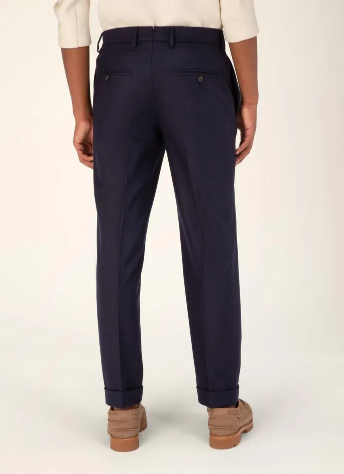 Men Bally Pants Cuffed Trousers 8211 Wool and Cashmere Bottoms In Black