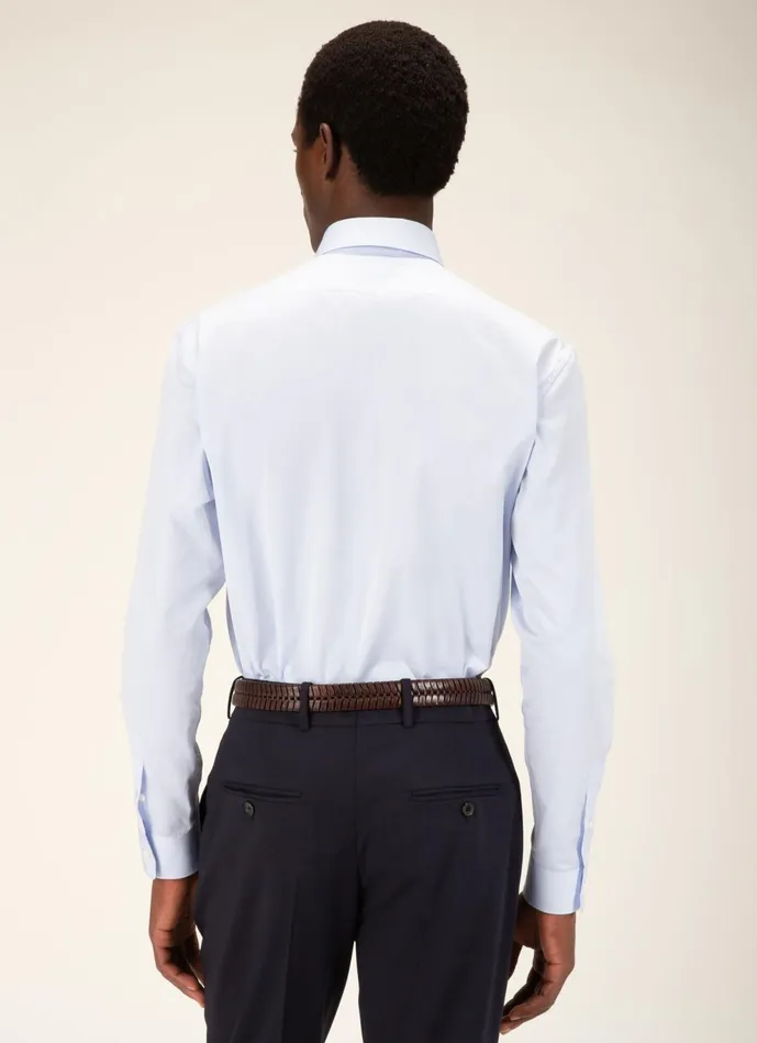 Men Bally Shirts And TShirts Classic Shirt 8211 Cotton Mix Top In Light Blue