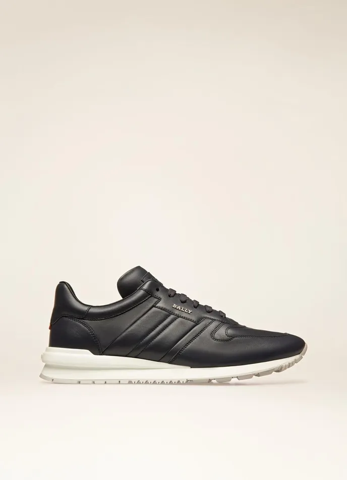 Men Bally Sneakers Asler 8211 Leather Sneakers In Navy