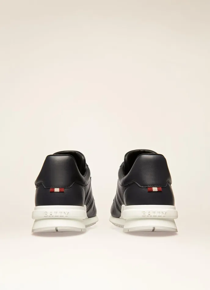 Men Bally Sneakers Asler 8211 Leather Sneakers In Navy