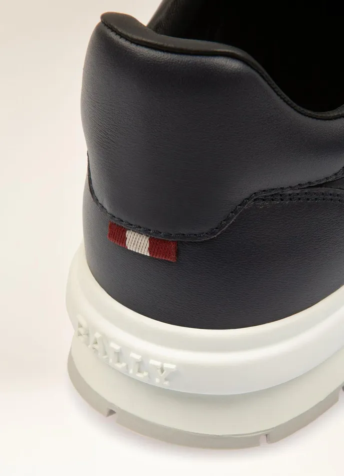 Men Bally Sneakers Asler 8211 Leather Sneakers In Navy