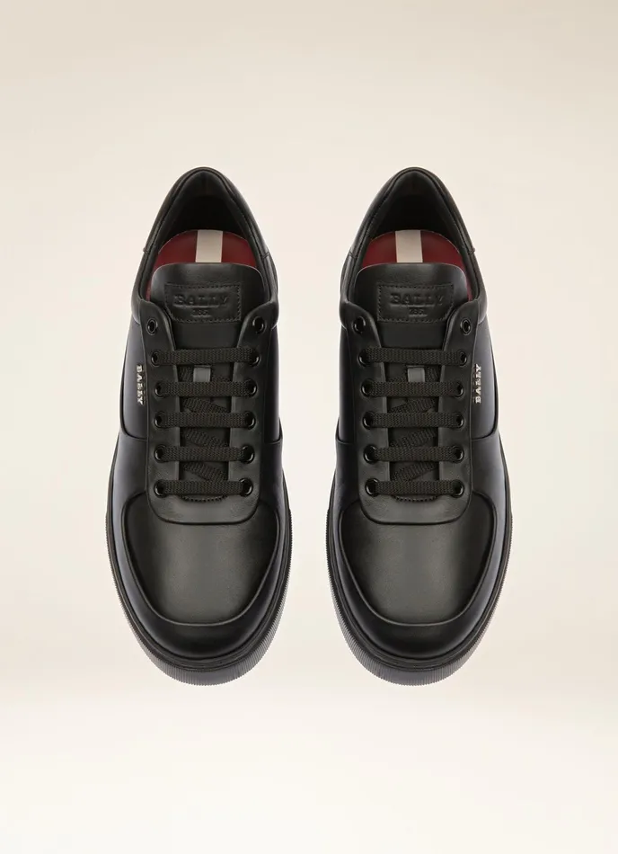 Men Bally Sneakers Manny 8211 Leather Sneakers In Black