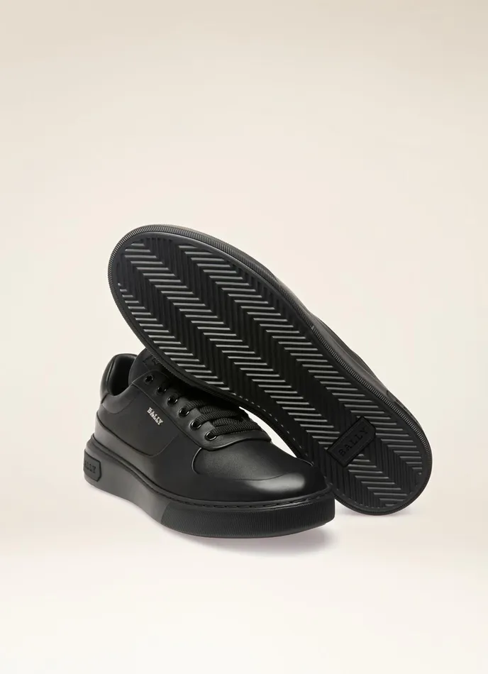 Men Bally Sneakers Manny 8211 Leather Sneakers In Black