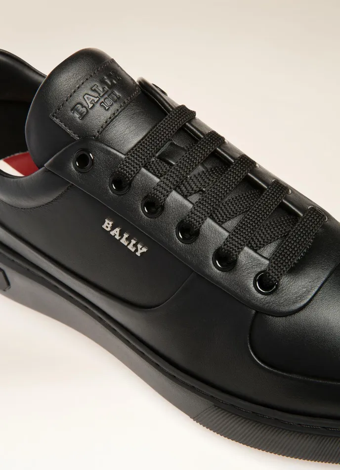Men Bally Sneakers Manny 8211 Leather Sneakers In Black