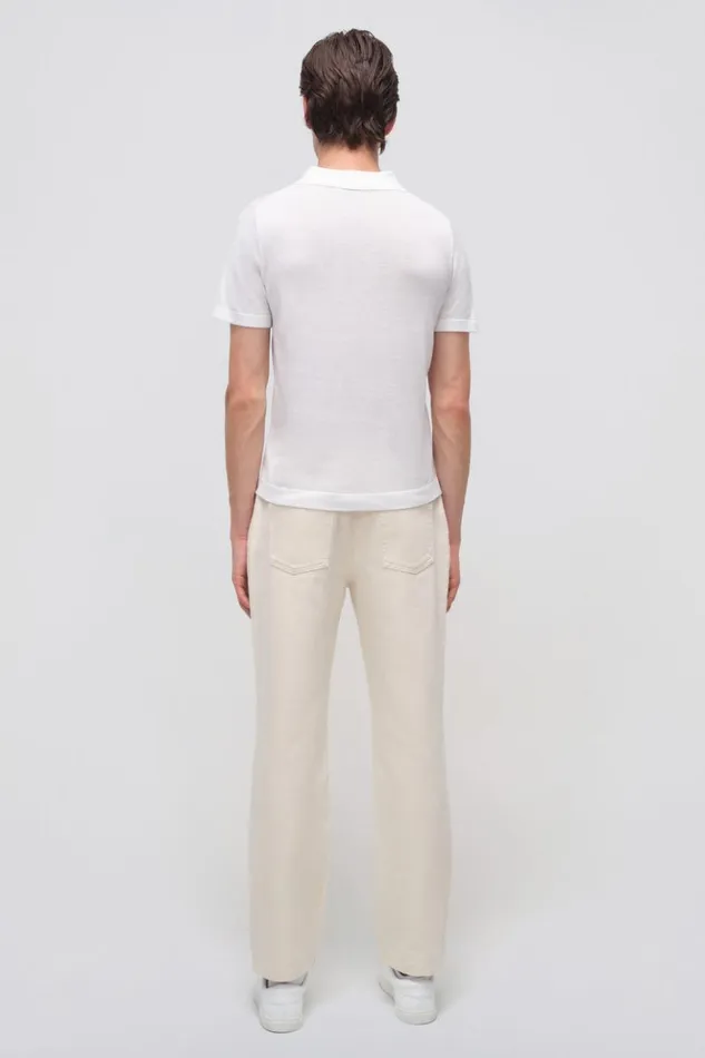 Men Barron Polo Ivory Jonathan Simkhai Knitwear