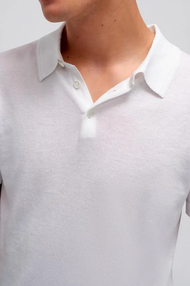 Men Barron Polo Ivory Jonathan Simkhai Knitwear