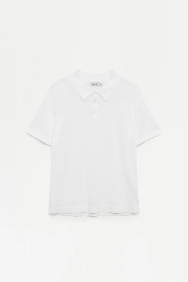 Men Barron Polo Ivory Jonathan Simkhai Knitwear