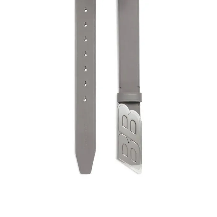 Men Belts Balenciaga Moto Logo Belt In Dark Grey