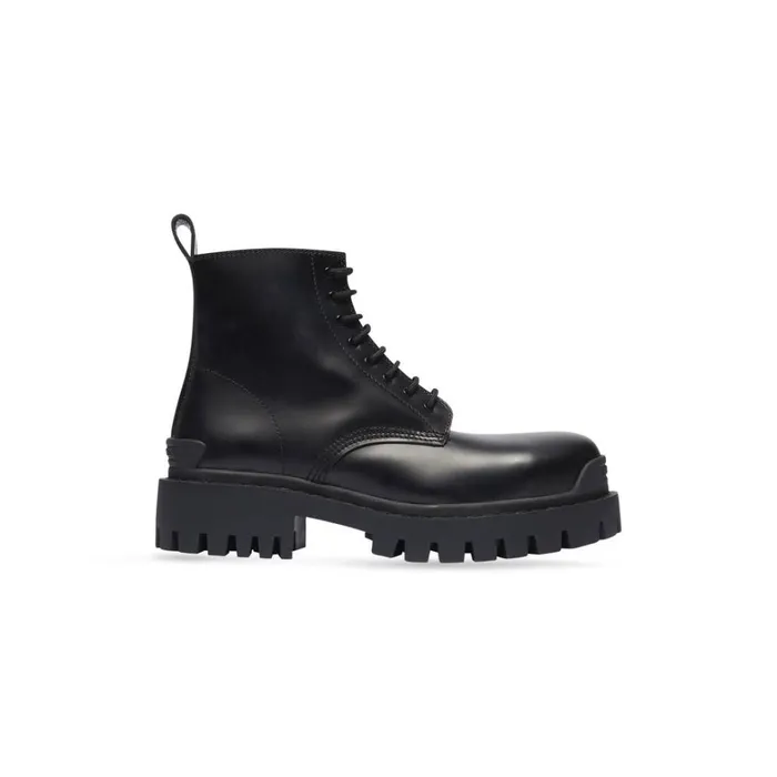Men Boots and Derbies Balenciaga Strike 20mm Laceup Boot In Black