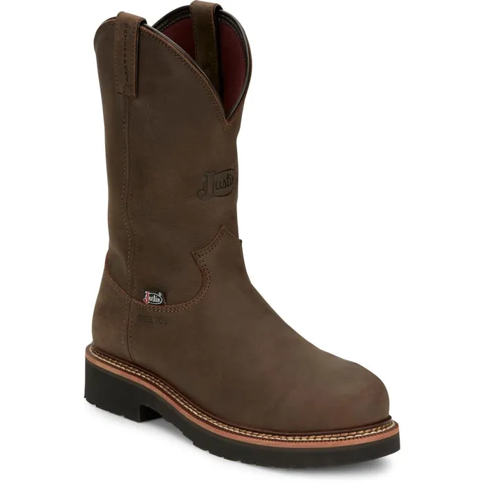 MEN Carbide 11034 Waterproof Steel Toe Hickory Justin Boots Work
