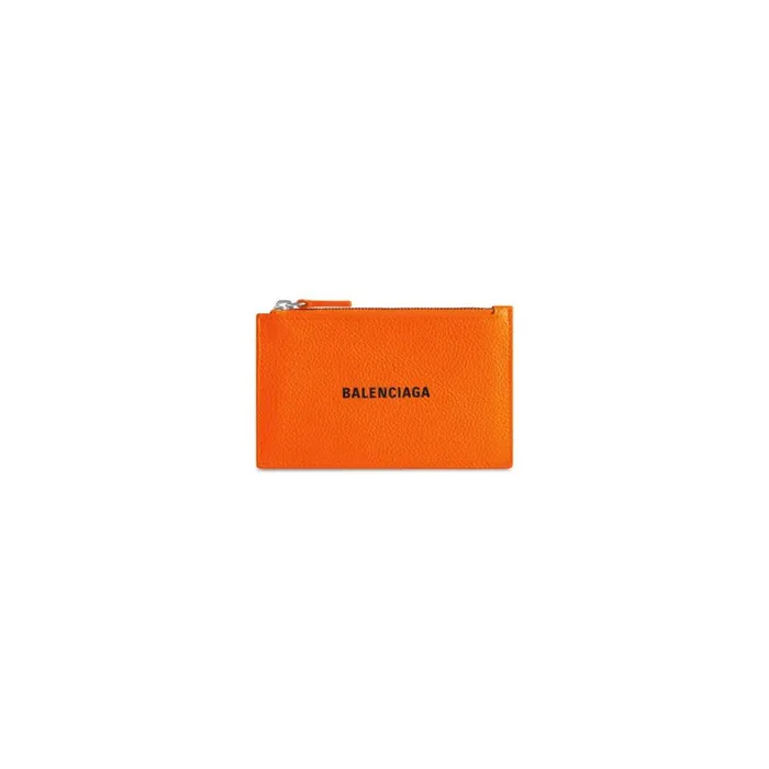 Men Card Holders Balenciaga Cash Large Long Coin And Card Holder In Fluo Orange Men Card Holders Balenciaga Cash Large Long Coin And Card Holder In Fluo Orange