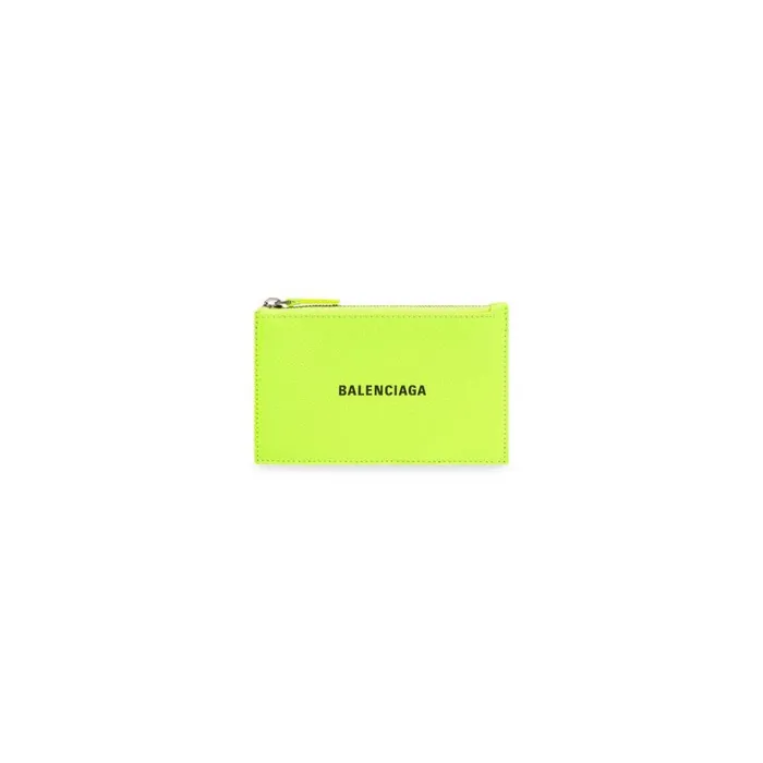 Men Card Holders Balenciaga Cash Large Long Coin And Card Holder In Yellow Fluosilver Men Card Holders Balenciaga Cash Large Long Coin And Card Holder In Yellow Fluosilver
