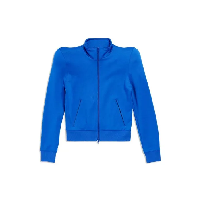 Men Coats and Jackets Balenciaga 3b Sports Icon Round Shoulder Jacket In Bluewhite Men Coats and Jackets Balenciaga 3b Sports Icon Round Shoulder Jacket In Bluewhite