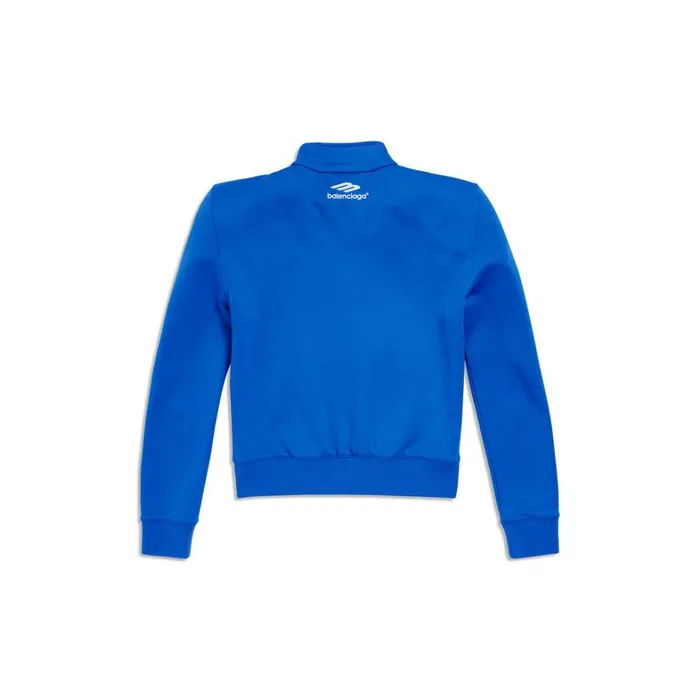 Men Coats and Jackets Balenciaga 3b Sports Icon Round Shoulder Jacket In Bluewhite