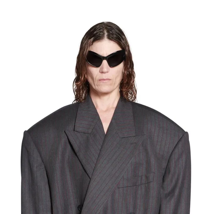 Men Coats and Jackets Balenciaga Cropped Blazer In Greyred