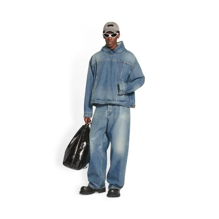 Men Coats and Jackets Balenciaga Pullover Jacket In Blue