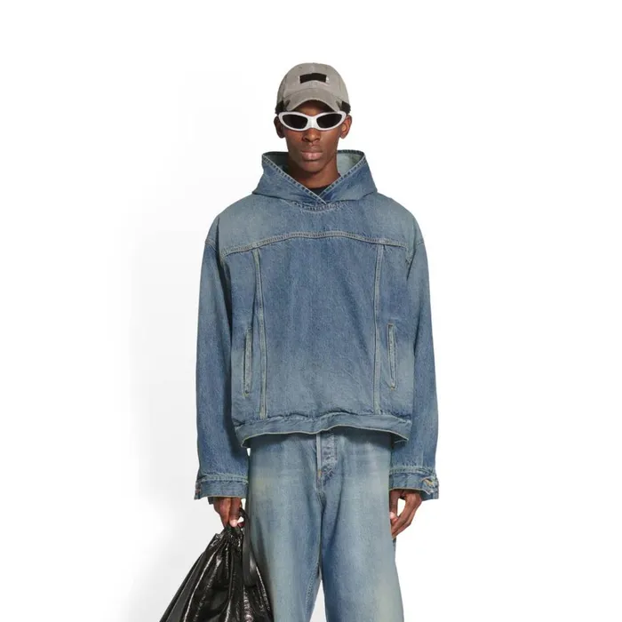Men Coats and Jackets Balenciaga Pullover Jacket In Blue