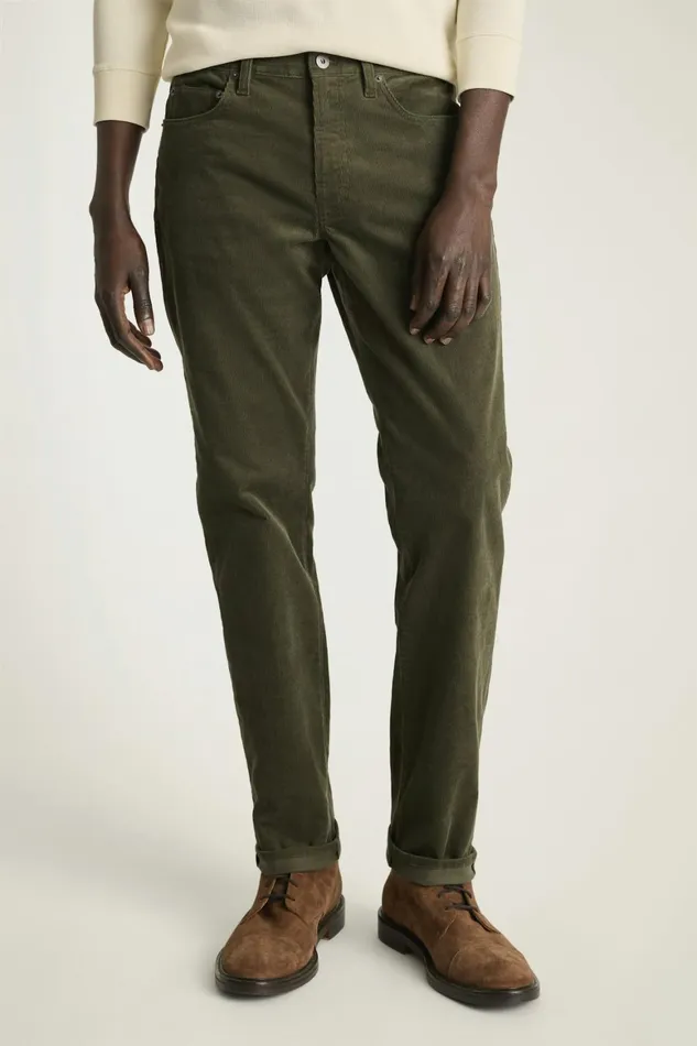 Men Corduroy 5Pocket Pants Dark Olive Green Bonobos 5Pocket Pants
