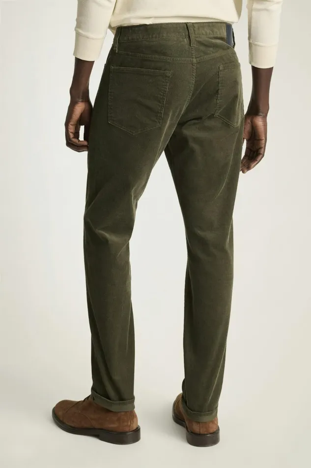 Men Corduroy 5Pocket Pants Dark Olive Green Bonobos 5Pocket Pants