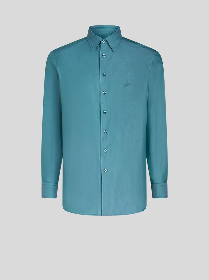 Men Cotton Shirt With Mini Logo Etro Shirts