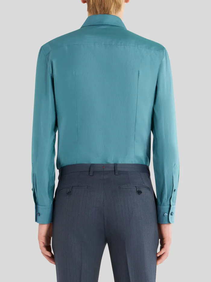 Men Cotton Shirt With Mini Logo Etro Shirts