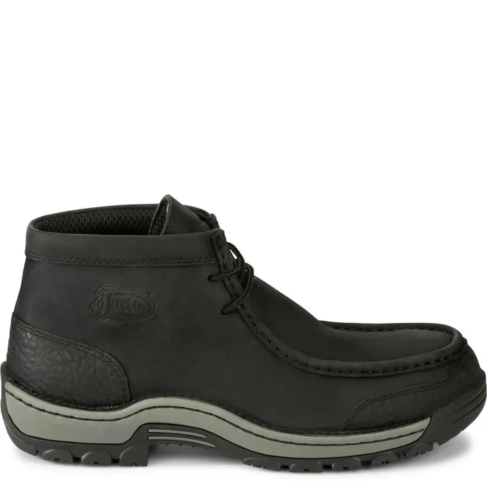 MEN Crafton 4034 Alloy Toe Coal Justin Boots Work